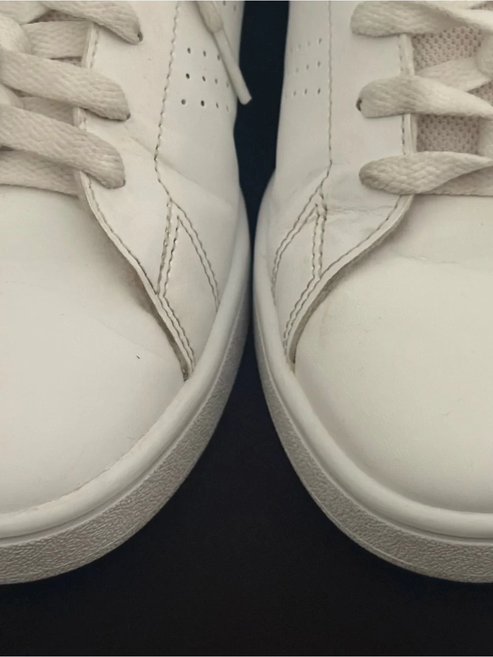 adidas White Low-Top Men's Leather Sneakers